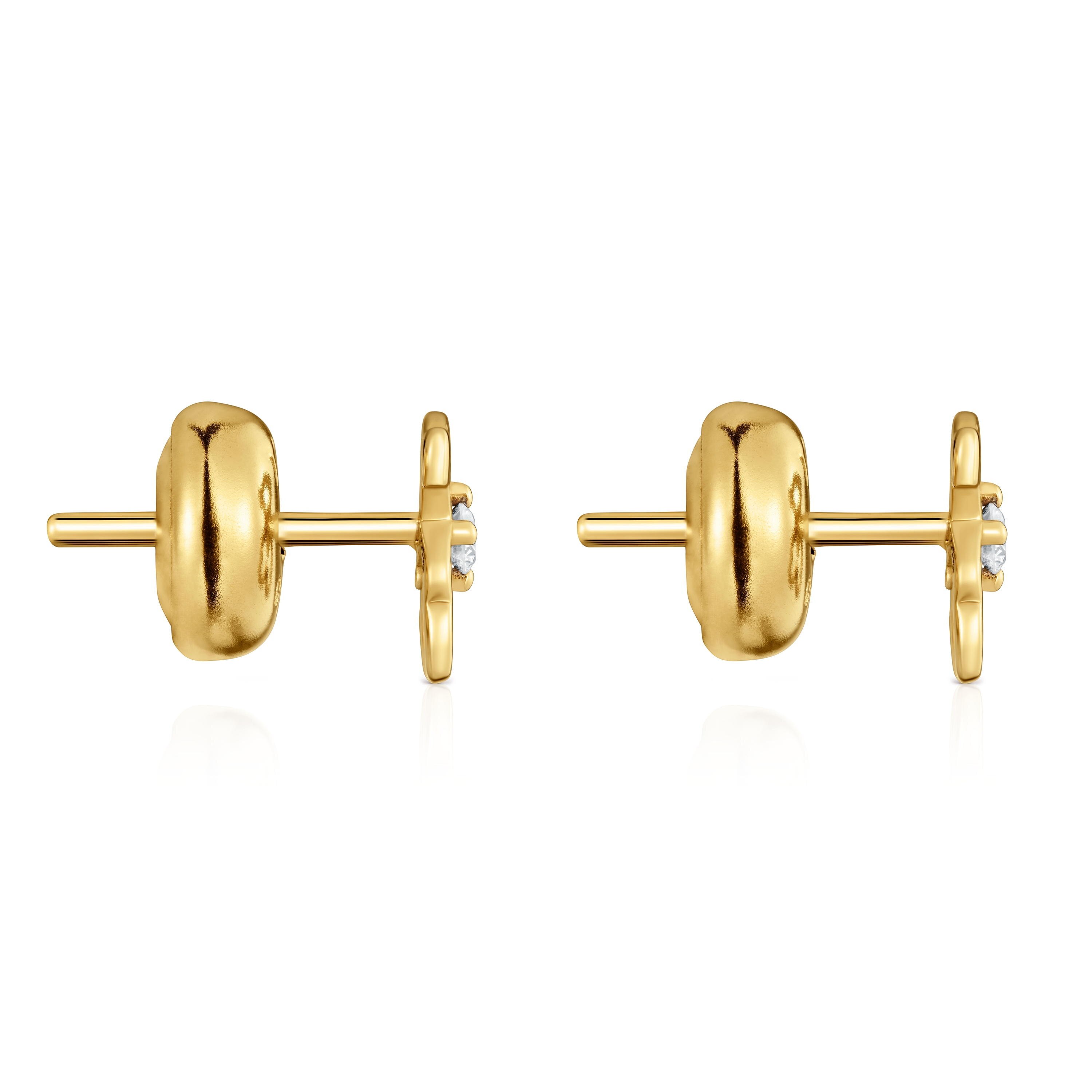 Pendientes oso de oro 9 kt y diamantes Kaos