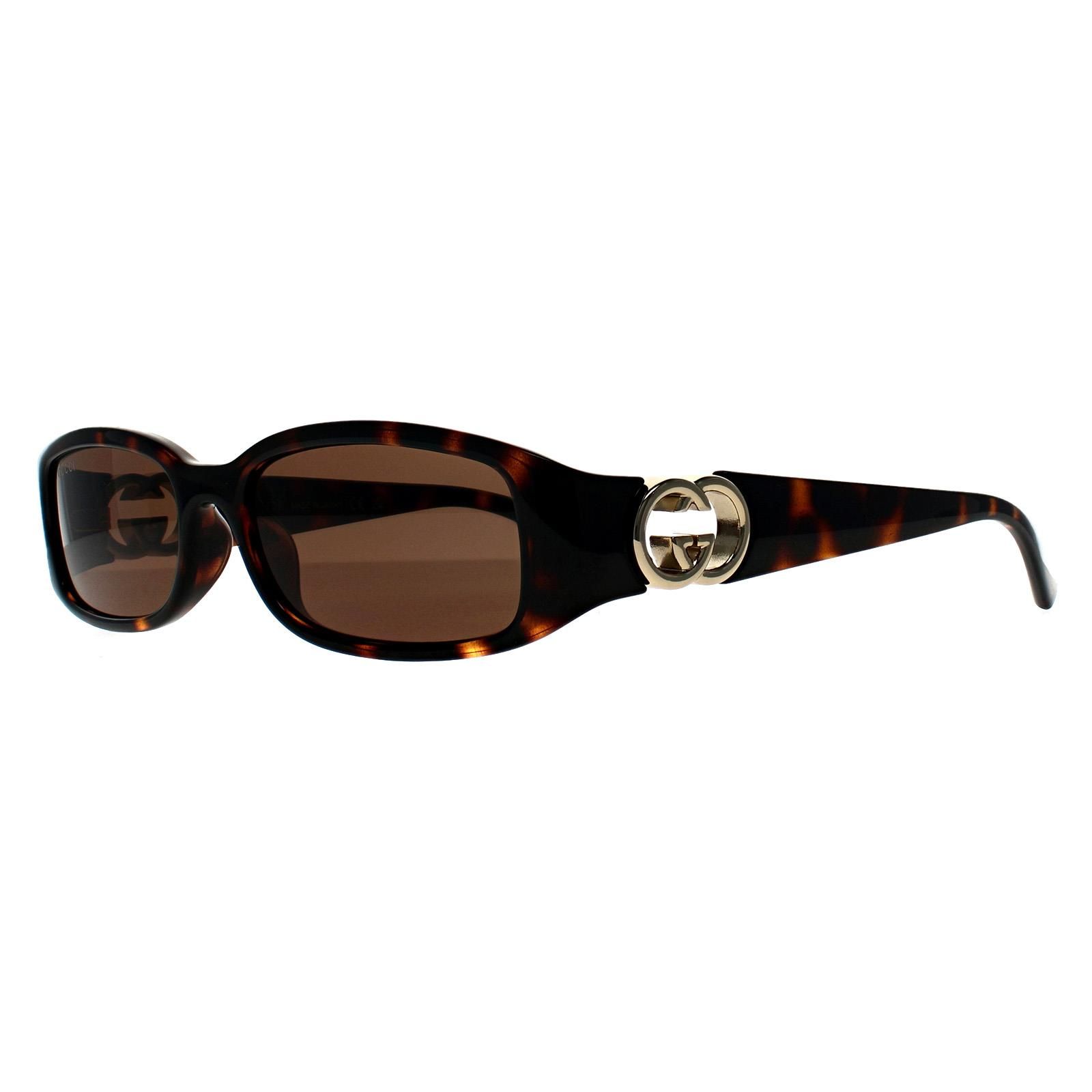 Gucci Rectangle Brown Havana Brown GG1661S
