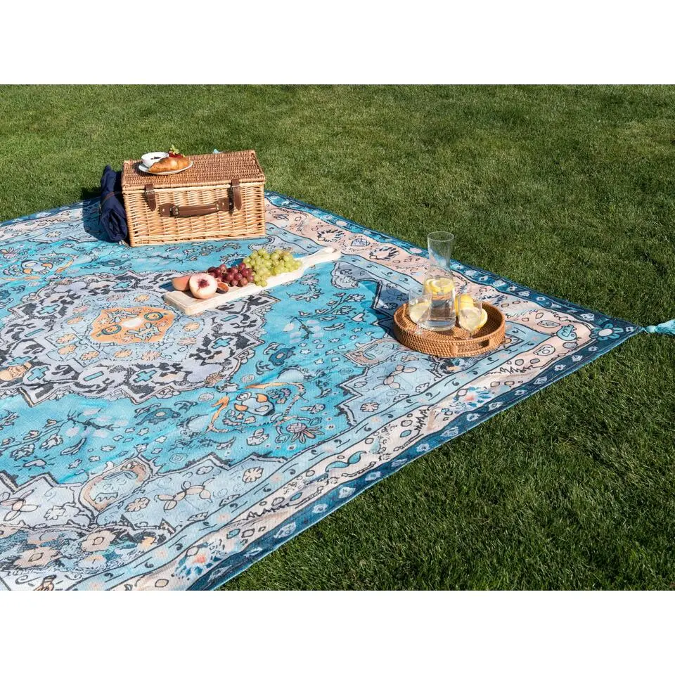 KOTLA - Picknickkleed - Blauw - 200 x 200 cm - Polyester