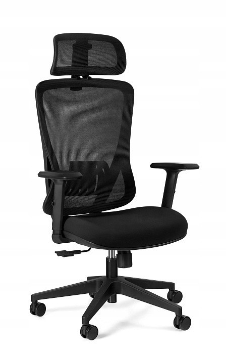 Ergonomiczny fotel biurowy Dart czarny/czarny