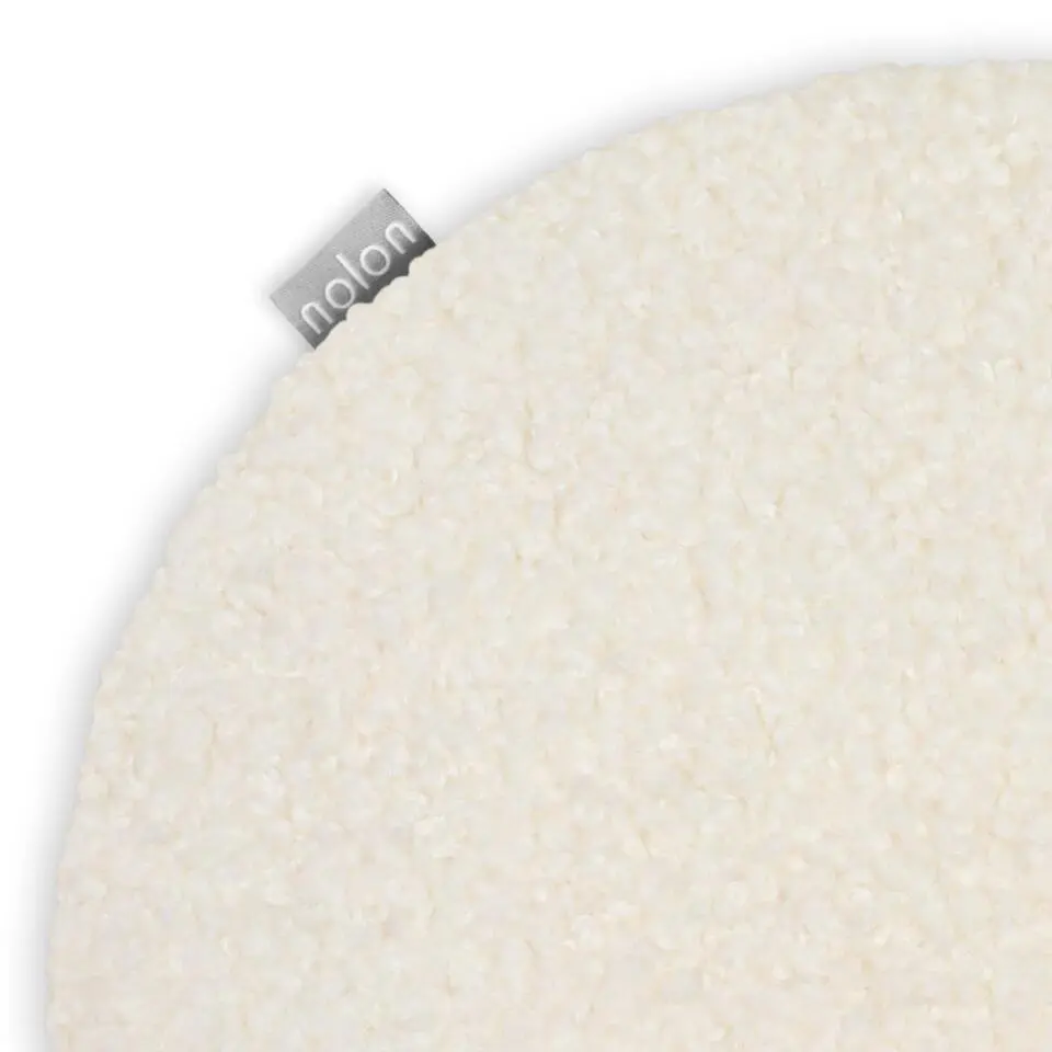 Nolon Lot Rond Stoelkussen Teddy Gebroken Wit