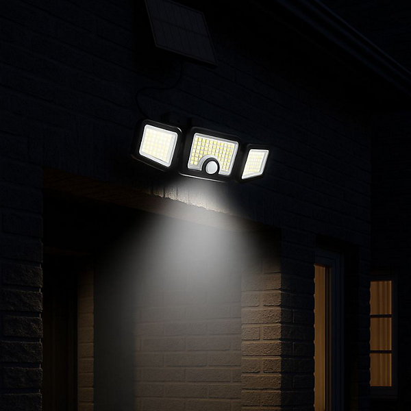 Lampe Solaire d'Extérieur 3 Têtes IP65 avec Détecteur de Mouvement - Blanc Froid 6000K - 8000K - SILAMP