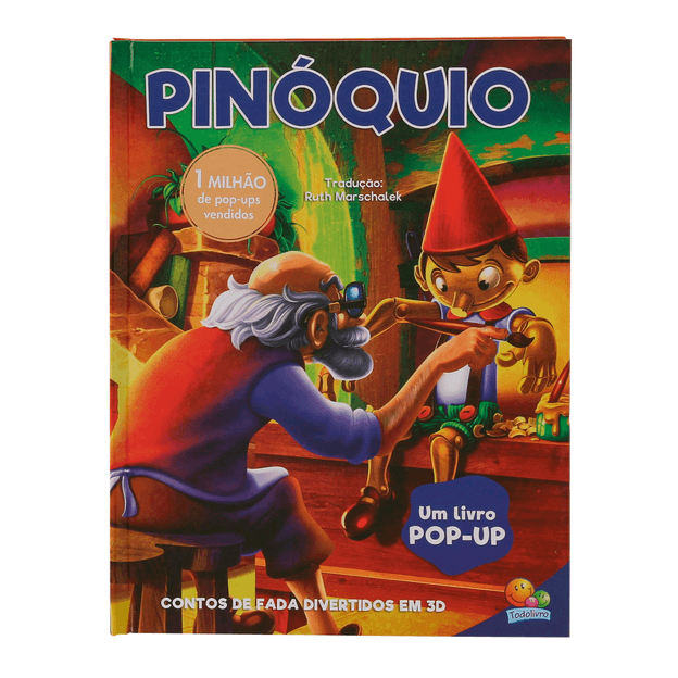 CONTOS DE FADA DIVERTIDOS EM 3D: PINOQUIO LIVRO INFANTIL