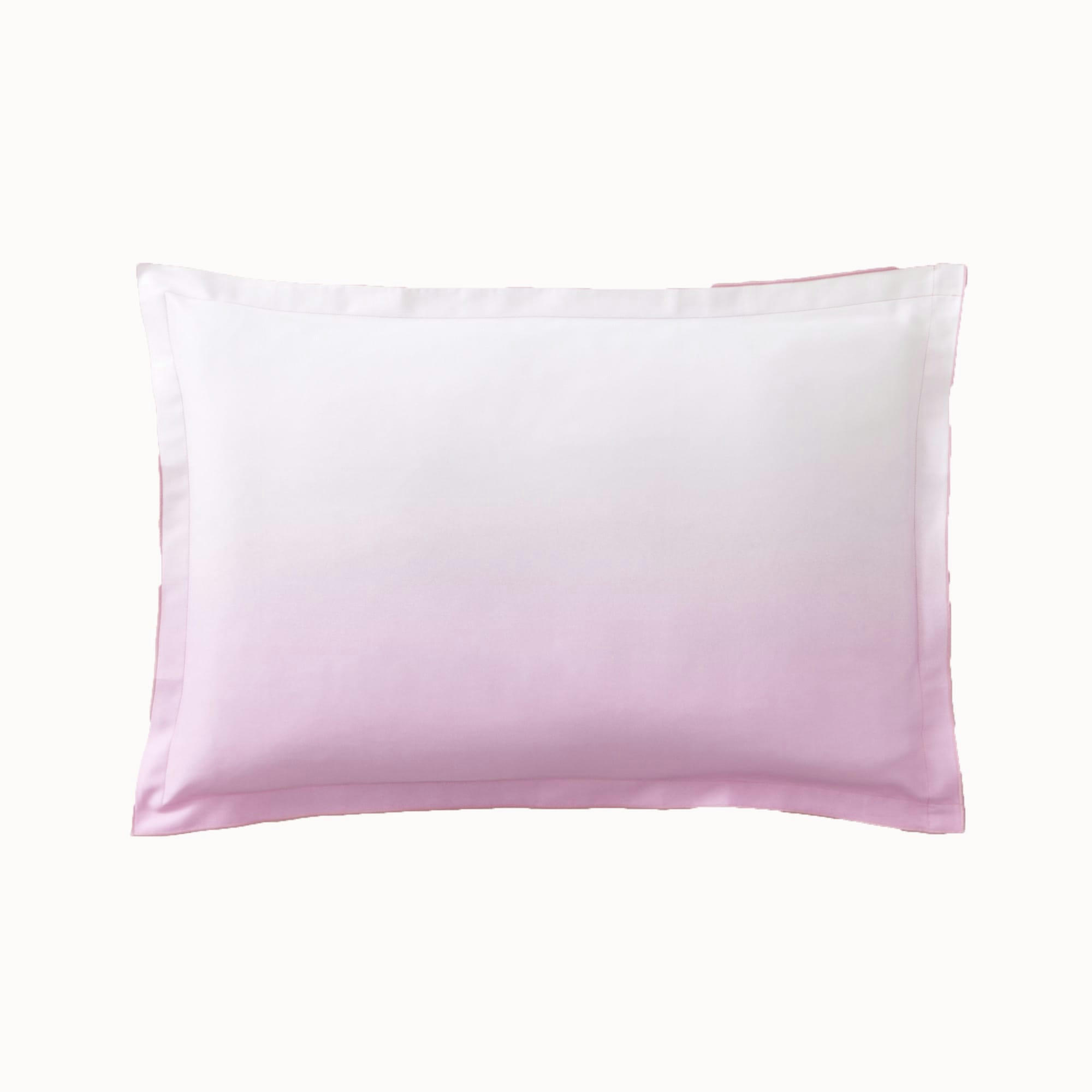 SARAILLE - Taie d'oreiller en satin de coton rose Magenta 50x75