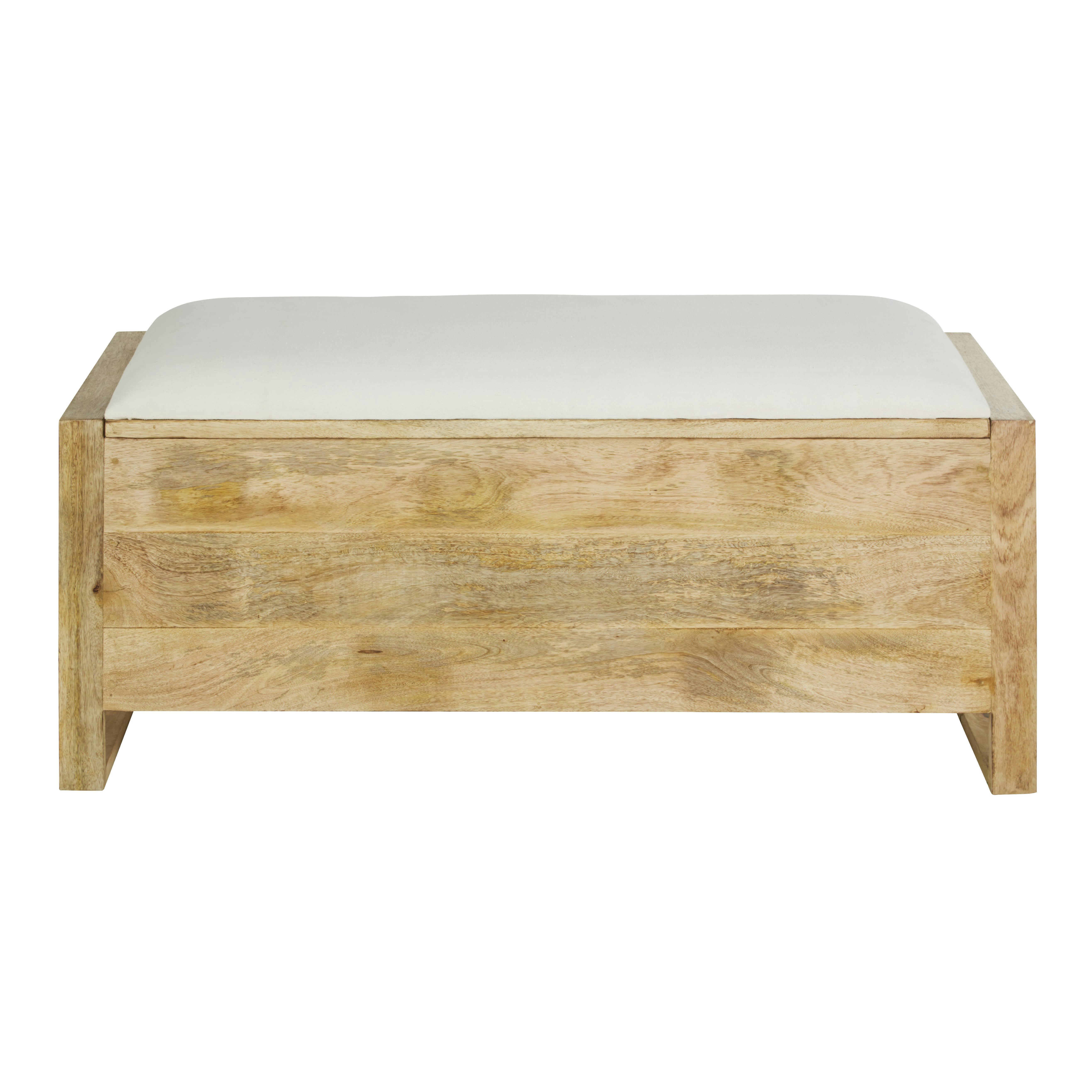 - Banc coffre en bois de manguier