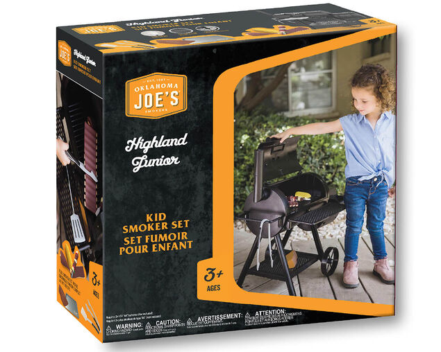 Oklahoma Joe's Kids Play Toy BBQ Smoker Set with Real Smoke Effect
