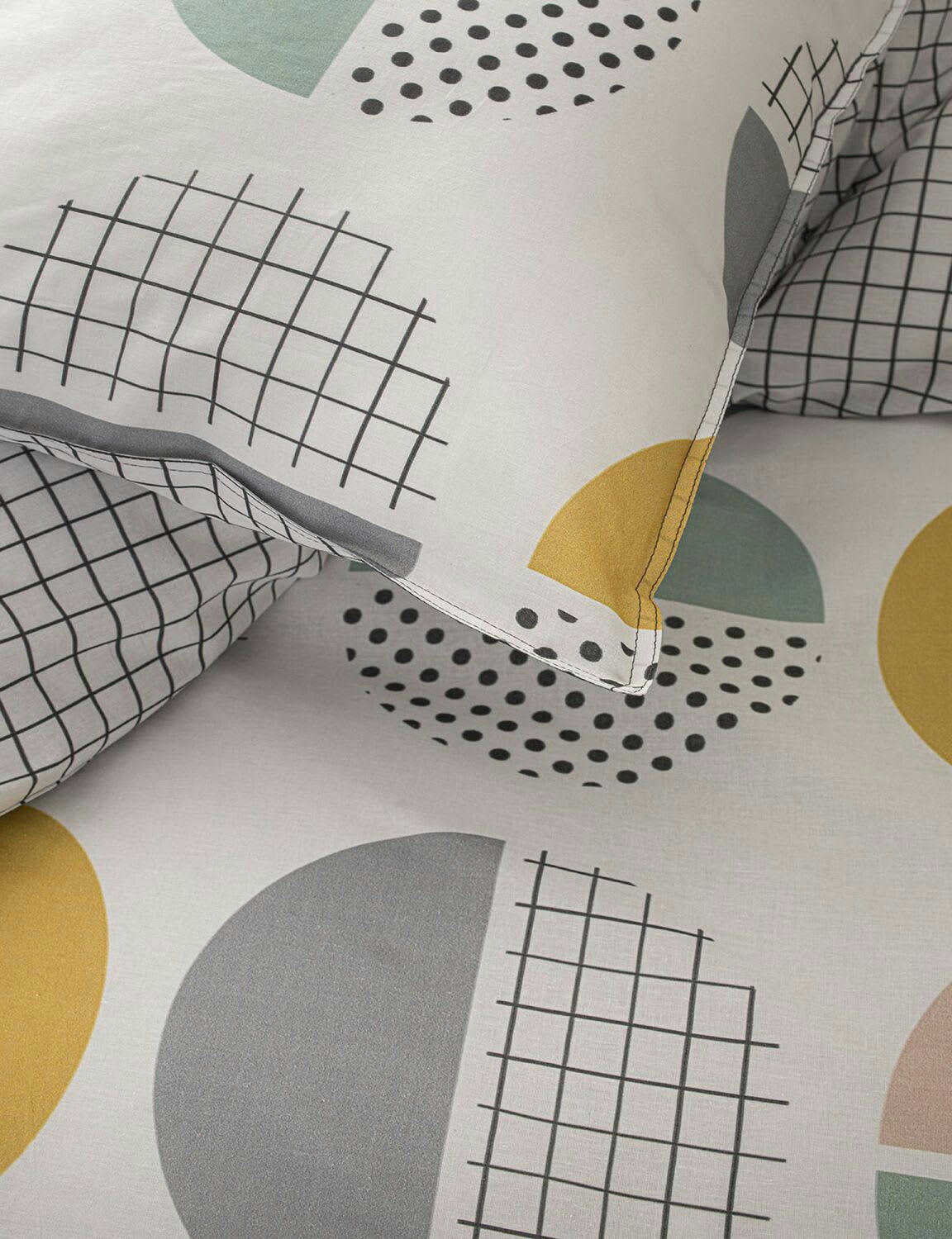 HARI - Parure housse de couette coton gris 220x240 cm