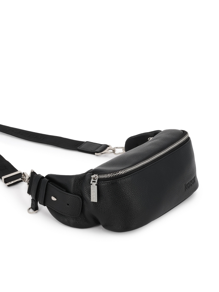 Men's black belt bag