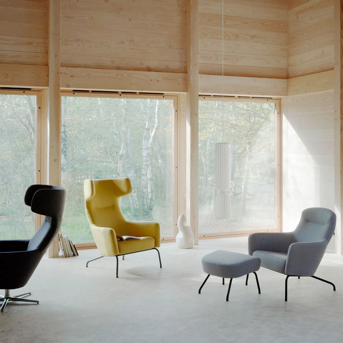 Softline - Havana Fußhocker, schwarz / Vision dunkelgrau (439)