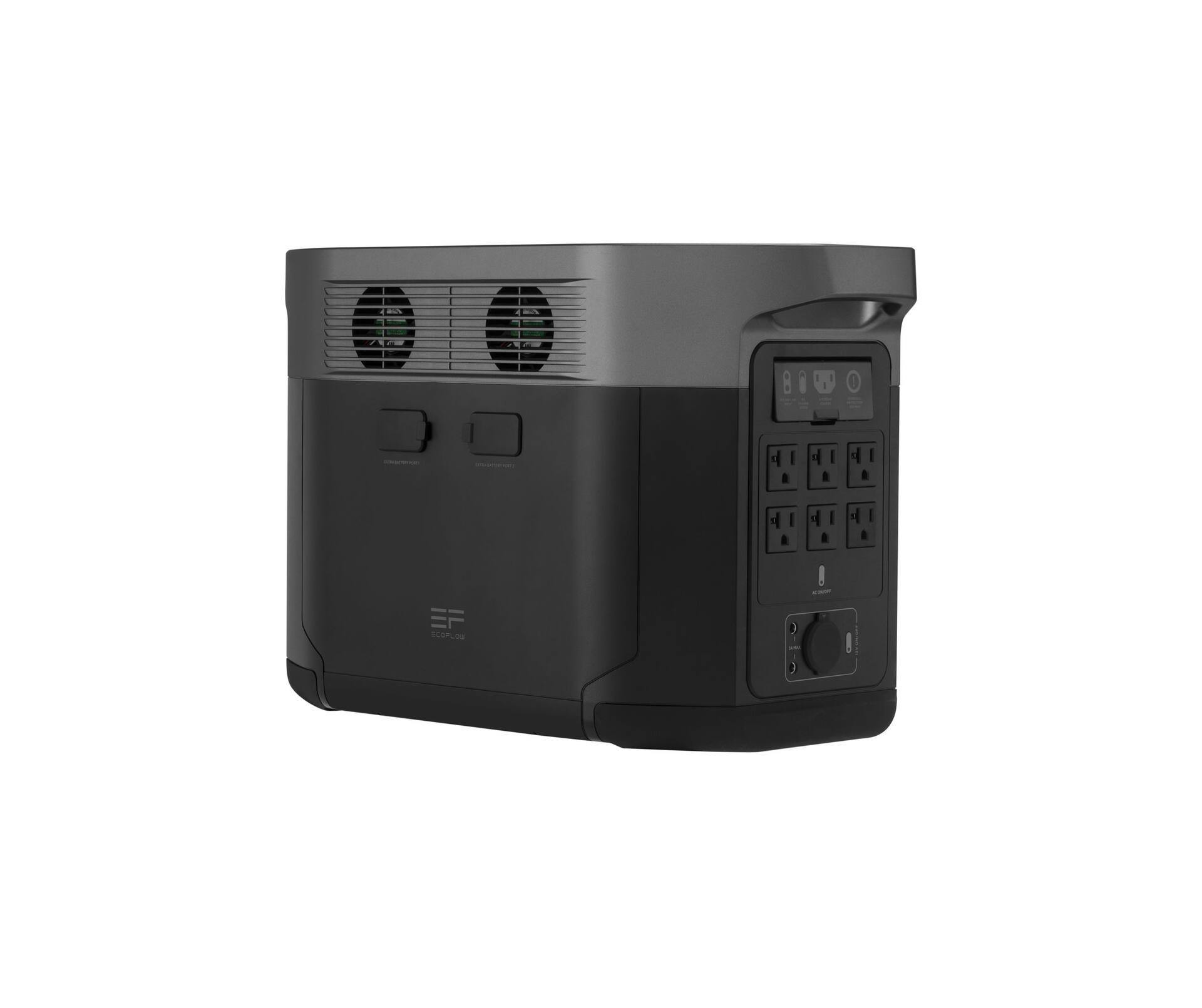 EcoFlow Delta Max 2016W Portable Power Station with Solar Generation, Grey & Black