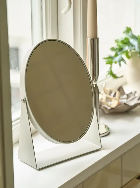 Dobbeltsidet spejl SKURUP beige