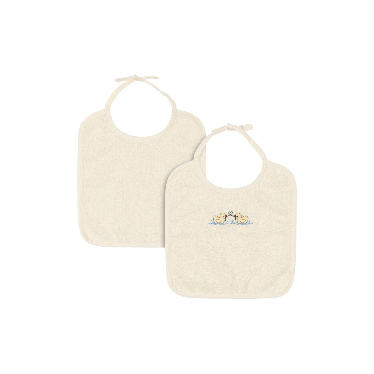 Figo 2-pack Terry Bibs, antique white