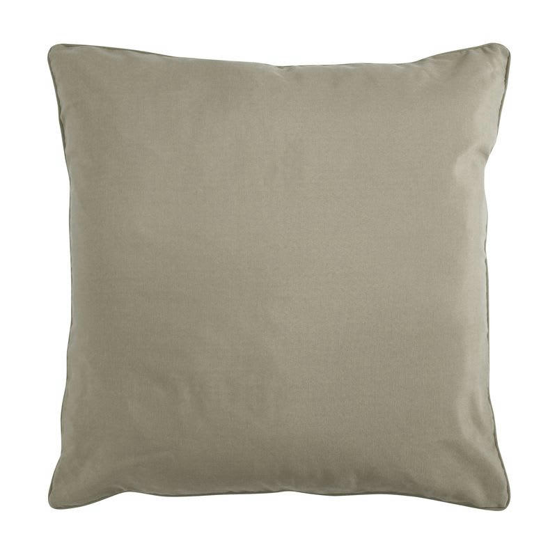 COTTON - Coussin de sol en polycoton taupe 70x70