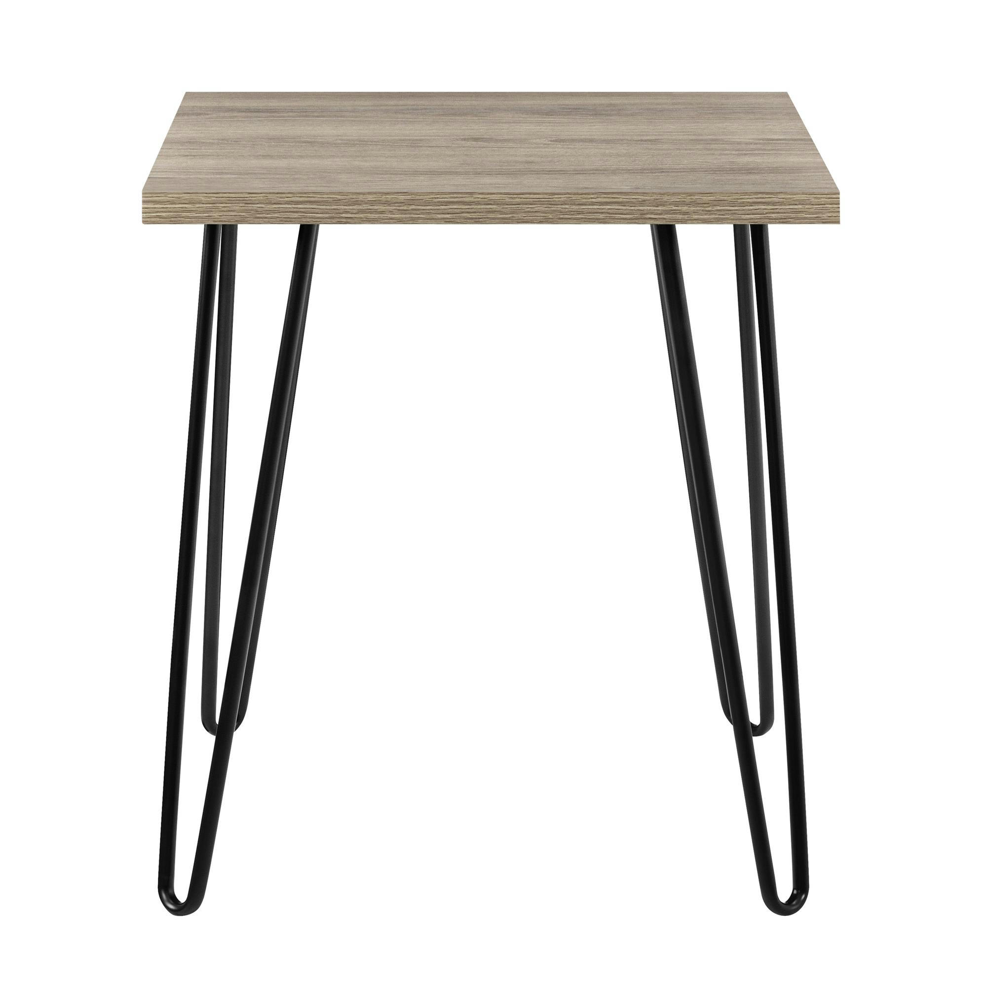 OWEN - Bout de canapé carré en panneaux de particules stratifié chêne