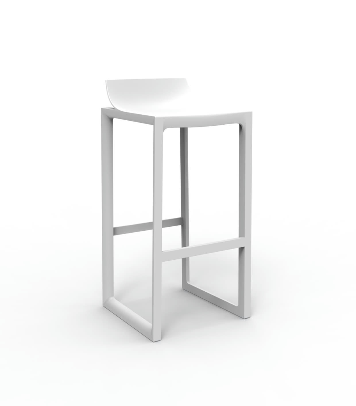 WALLSTREET - Tabouret de bar Wall Street Plastique blanc 42x86x42 cm