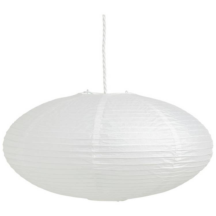 Habitat Varro White Paper Easy Fit Lampshade - 47cm