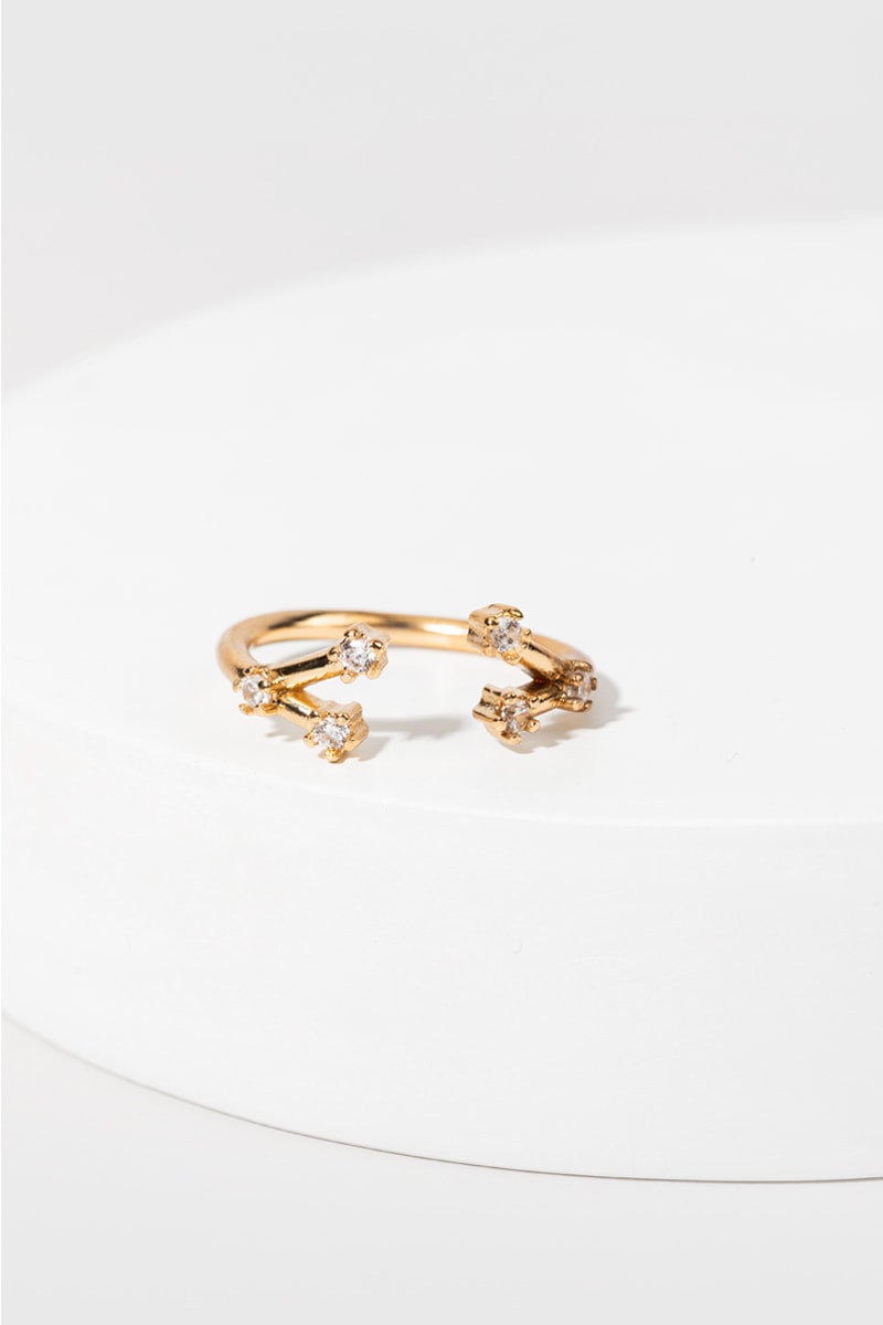 Zodiac Constellation CZ Ring