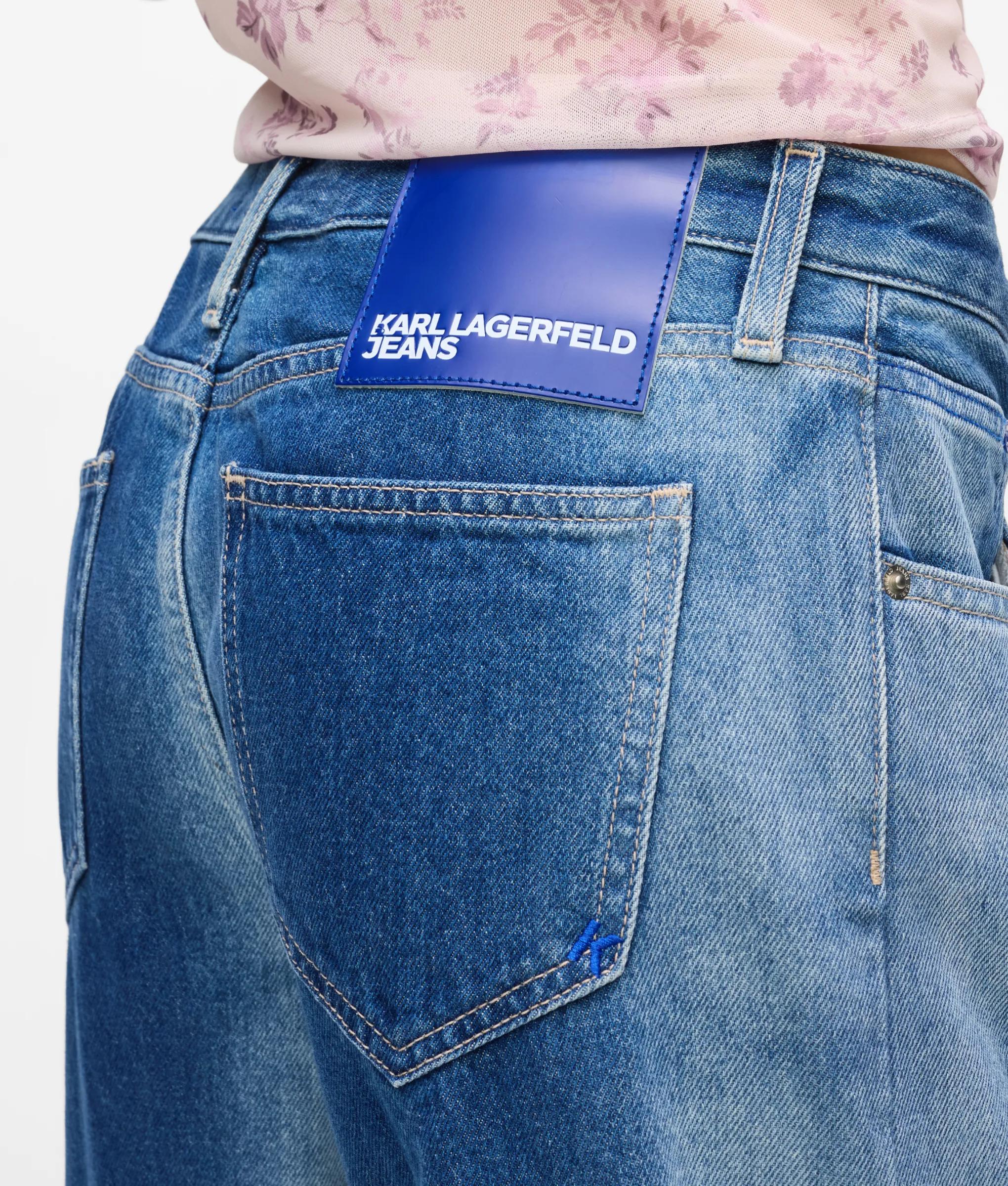 Jean décontracté taille mi-haute effet ombré