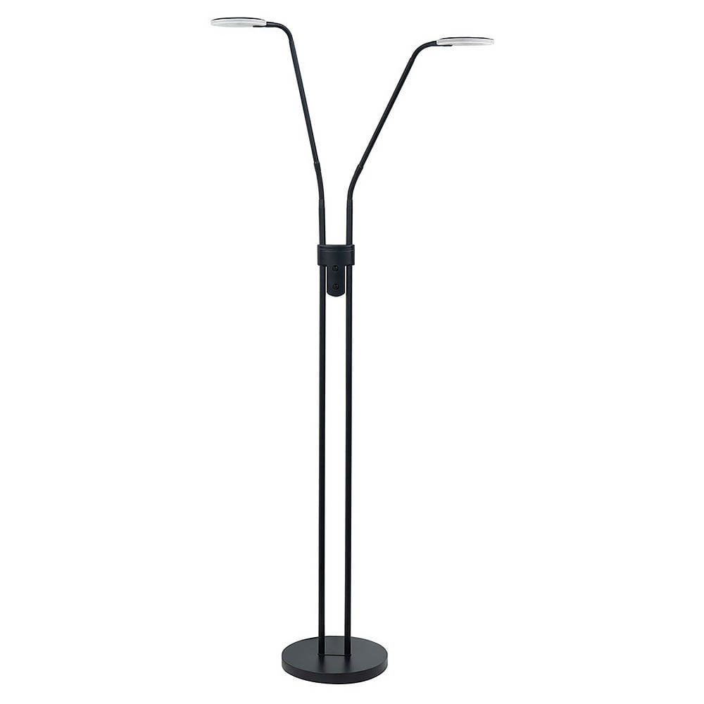 Highlight vloerlamp Rodeo - 2 lichts - 50 x 130  cm - zwart