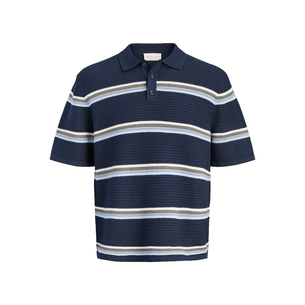 Jack & Jones Maine Knit Stripe short sleeve polo