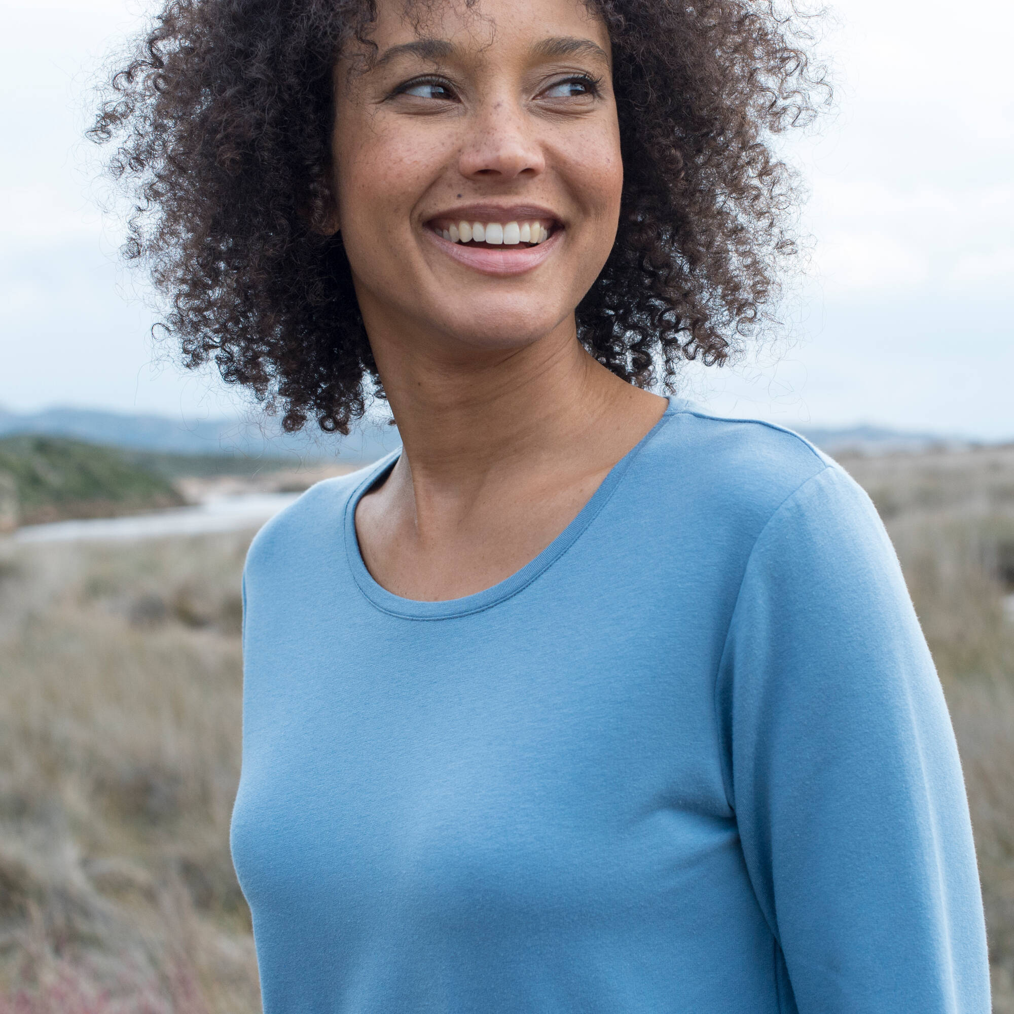 T-shirt chaleur manches longues, col rond