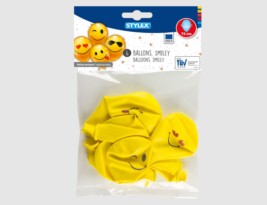 Luftballons Smiley 6 St.