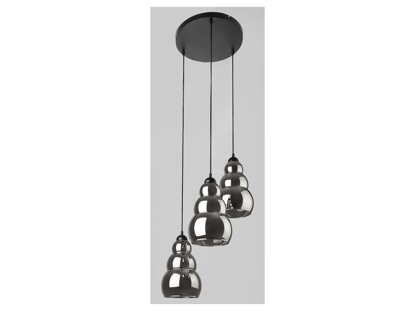 Lampa wisząca Salvatore 3-punktowametalowa srebrna