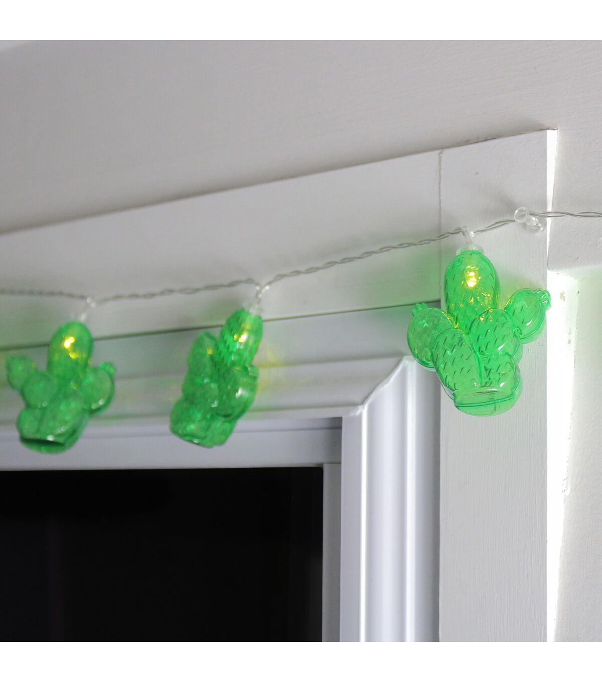 Northlight 10-Count Green Prickly Pear Cactus LED String Lights - 4.5ft