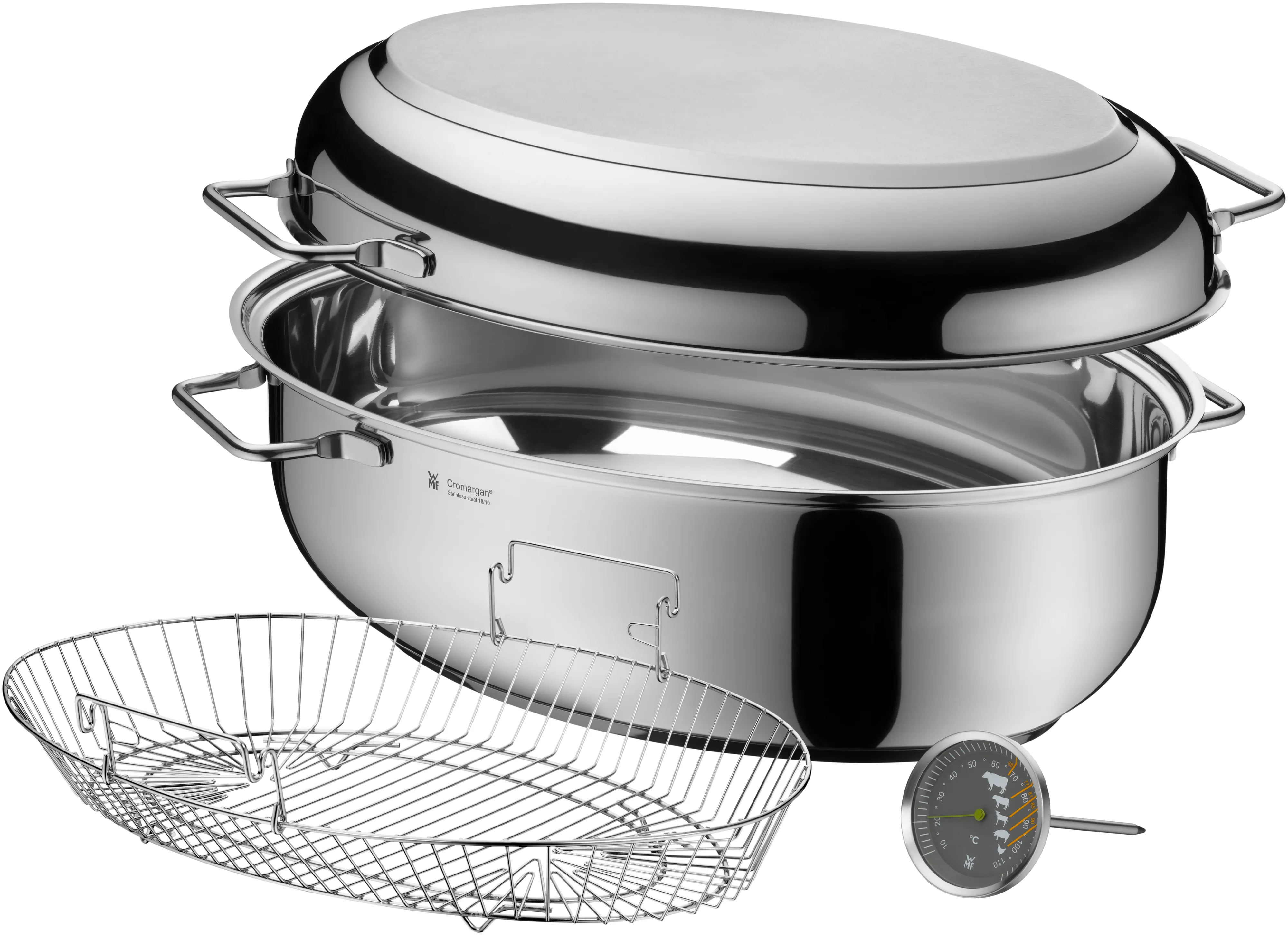 WMF Oval Roaster with Insert and Thermometer