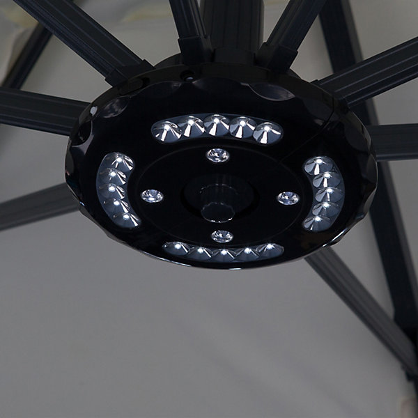 Lampe LED - Noir -Pour parasol mât central. et déporté sweeek