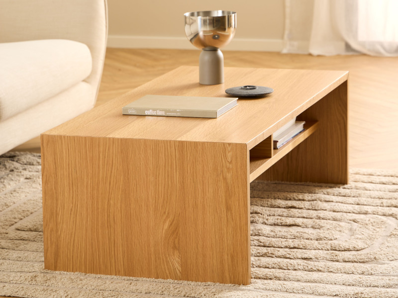 Ława Anvik 120x60 z półką, kolor oak lacquered