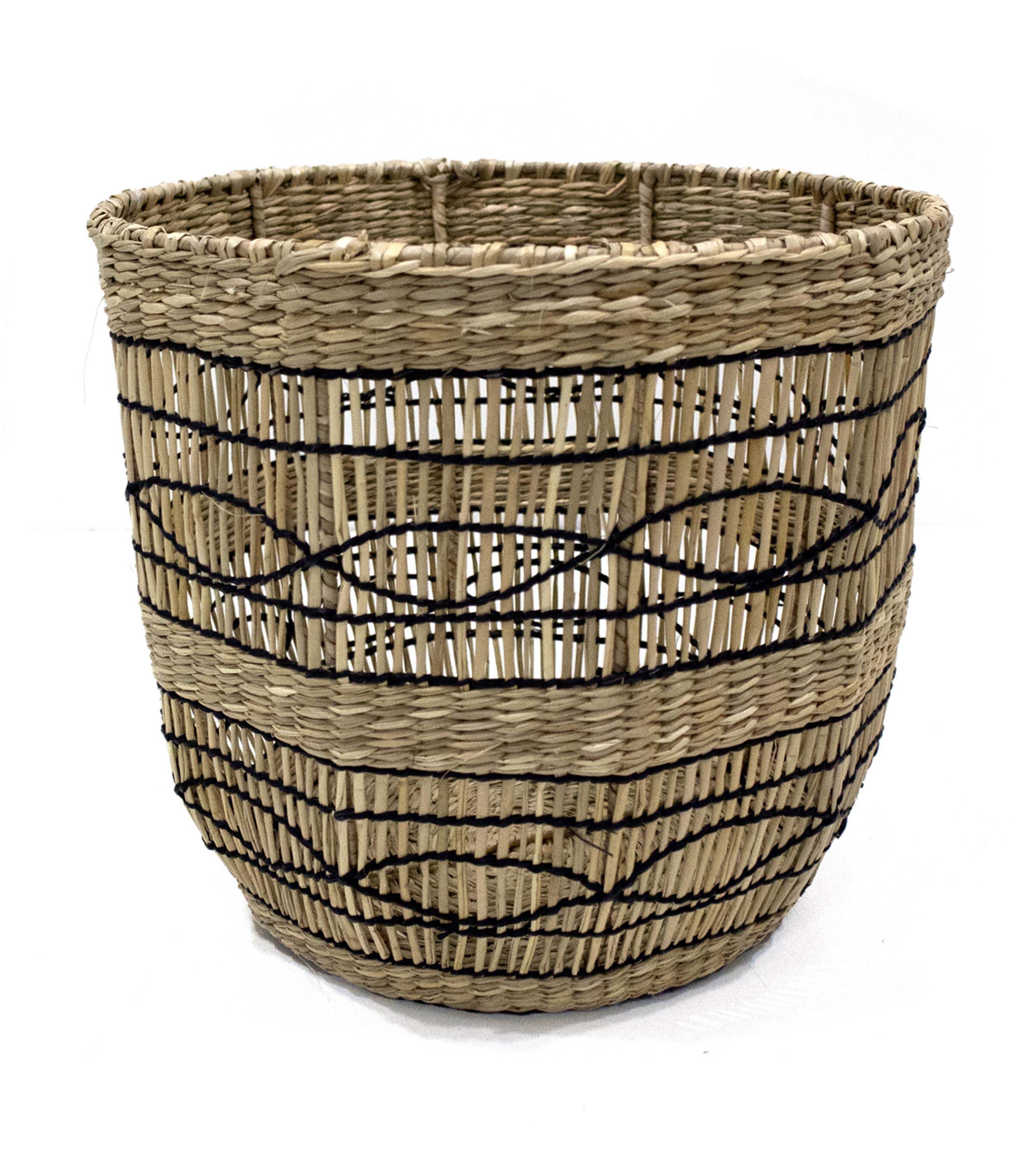 12 Seagrass Basket With Metal Frame by Place & Time