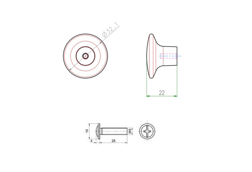 Uchwyt meblowy SCHWINN 2022 0000 szara oliwkowa proszek PS8