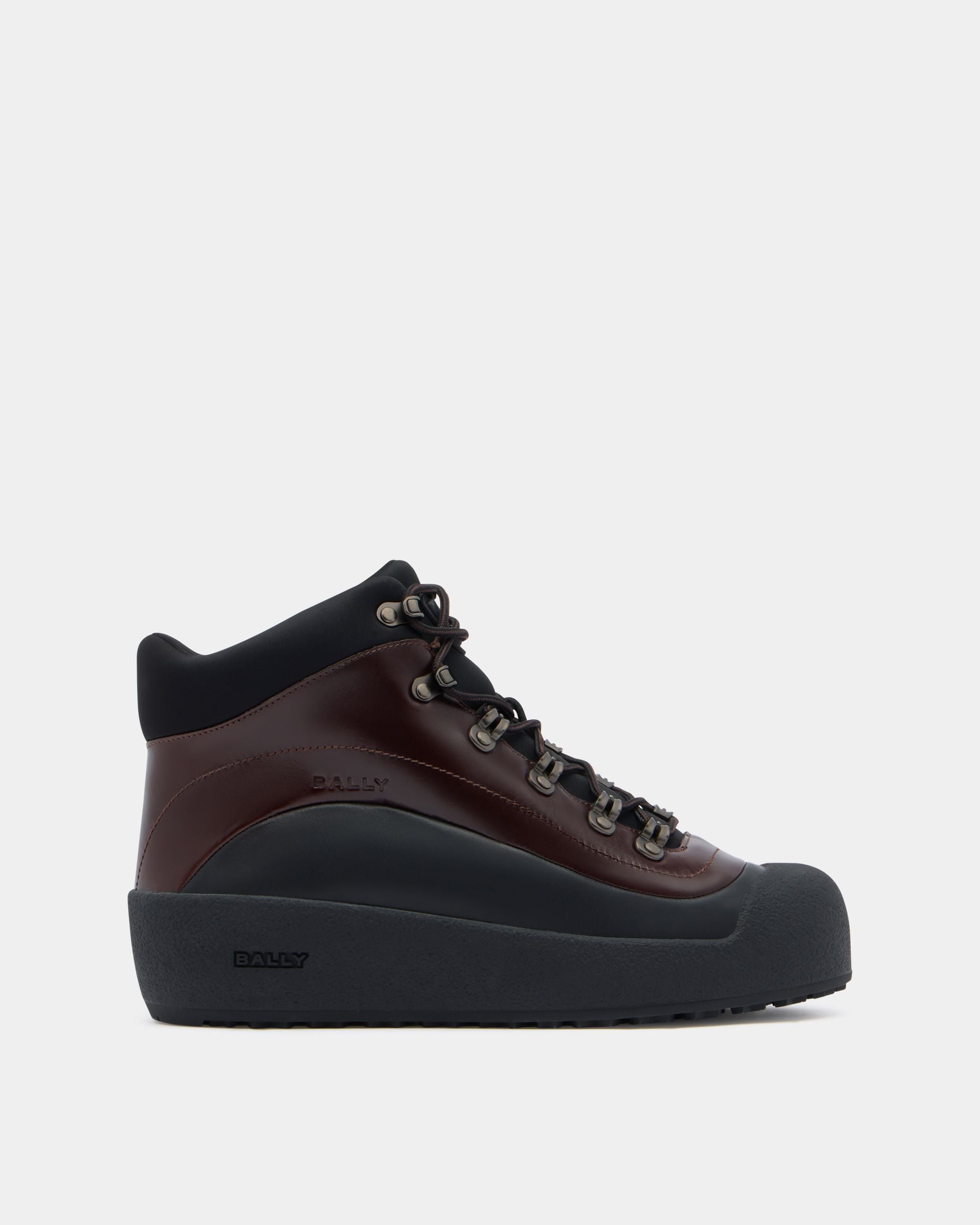 Bally Curling Stiefelette Aus Leder In Braun