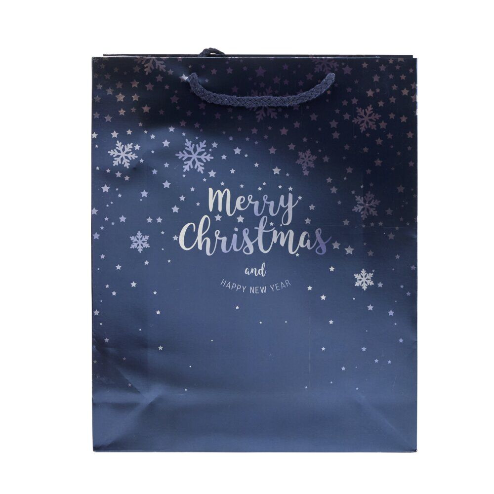 Sac cadeau No&euml;l boréal 26x9xH32cm (2 modèles)