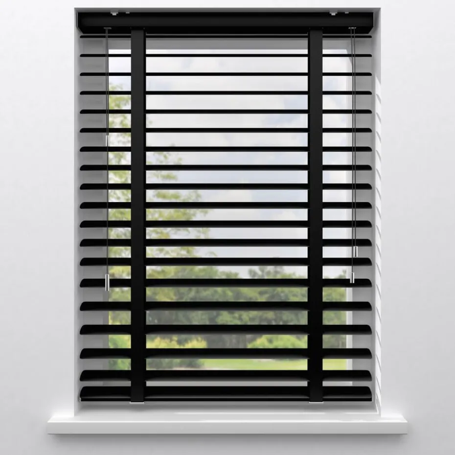 Kwantum Jaloezieën | Aluminium Jaloezieën | Fenstr Aluminium Jaloezie Mels Mat  50mm Zwart