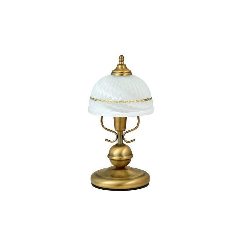 Lampa stołowa retro biały i brąz Flossi 1xE14x40W wys:32cm Rabalux