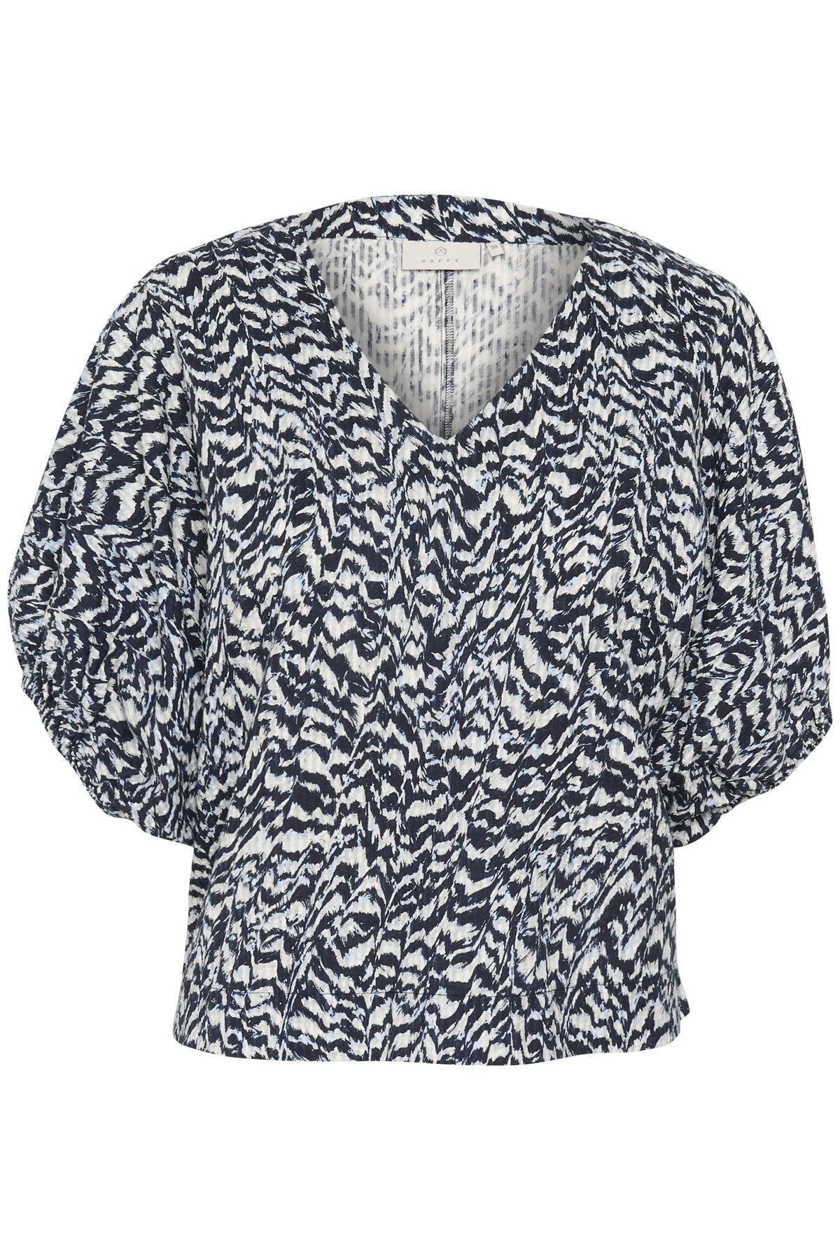 Kaffe KAruffalo V-Neck Short Sleeve Blouse
