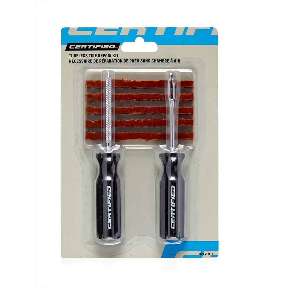 Certified Standard Tubeless Tire Repair Kit w/ Plugs
