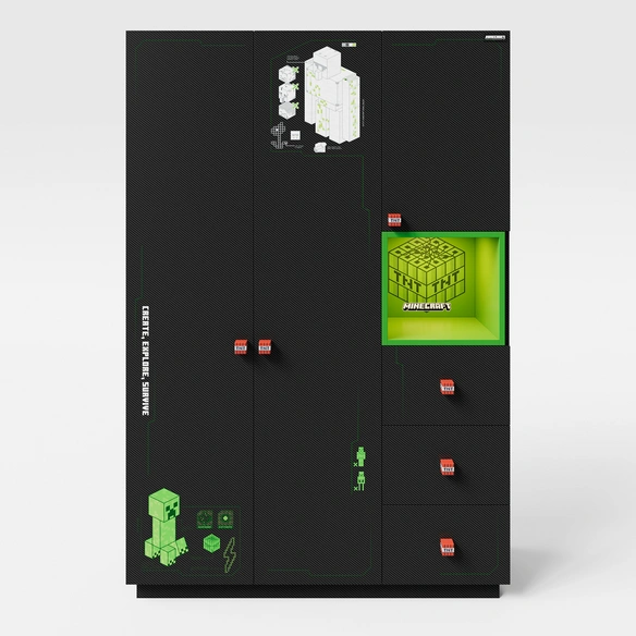 Kleiderschrank »MINECRAFT«, BxHxT: 135 x 200 x 50 cm