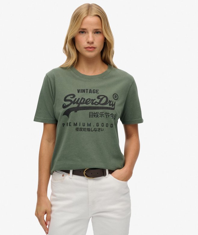 Embellished Vintage Logo Relaxed T-Shirt