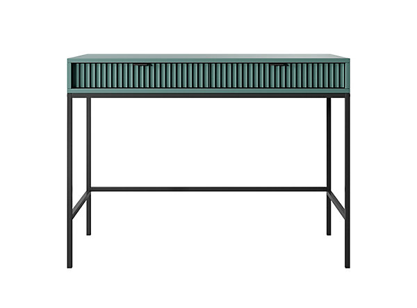 Coiffeuse : 2 tiroirs, labrador, noir, 104 x 78 x 50 cm