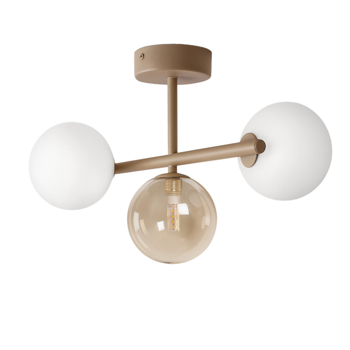 Lampa sufitowa LEMO szklane kule beżowa 3xG9x10W IP20 Kaja