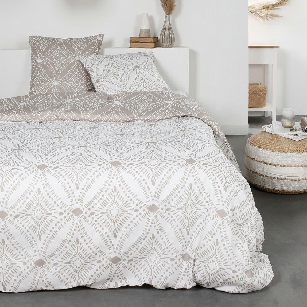 LEADVILLE - Housse de couette 260x240 flanelle + 2 taies