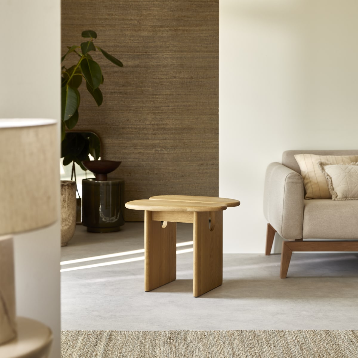 Tikamoon - Sophia massief eikenhouten hocker