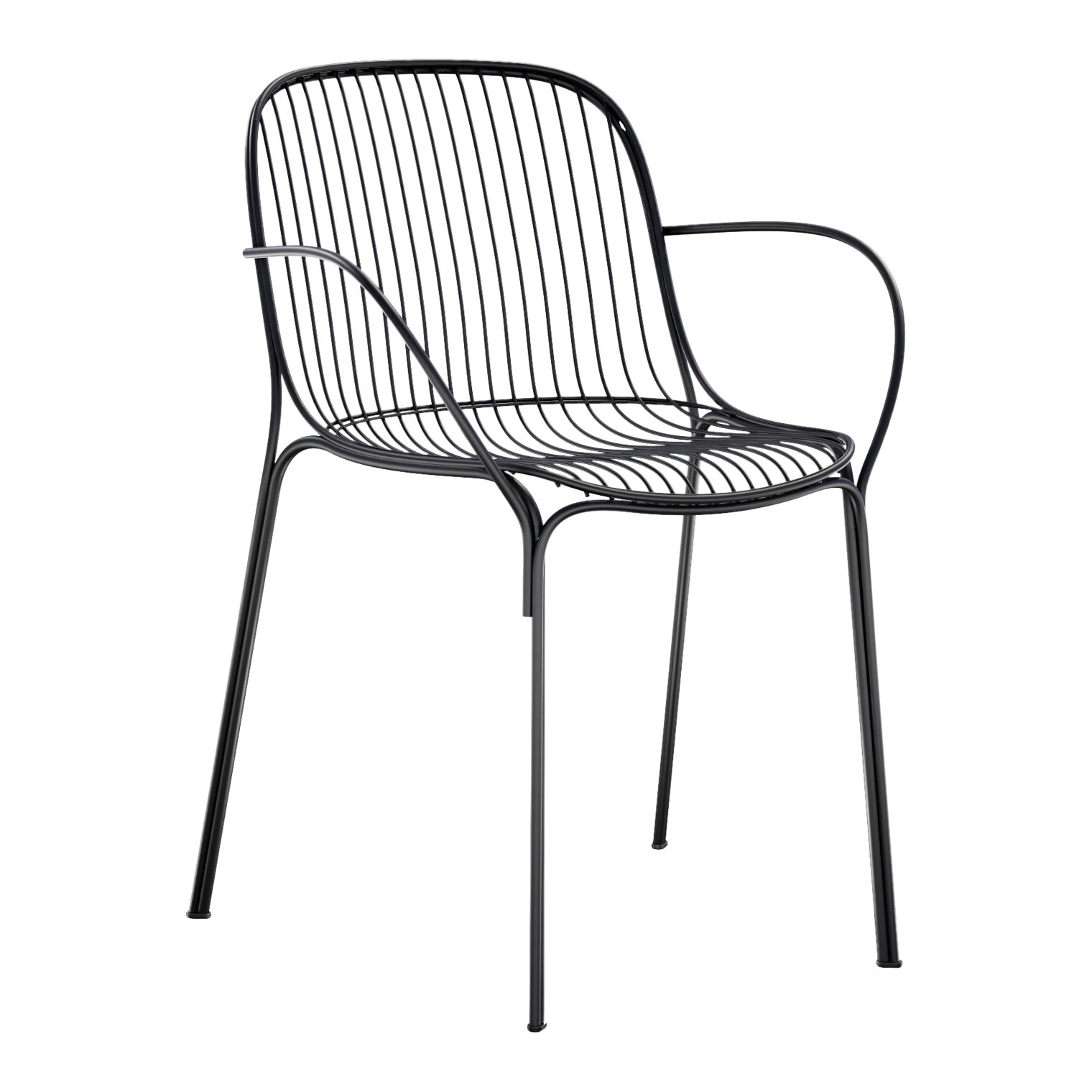 Kartell Hiray Tuinstoel met Armleuning - Zwart