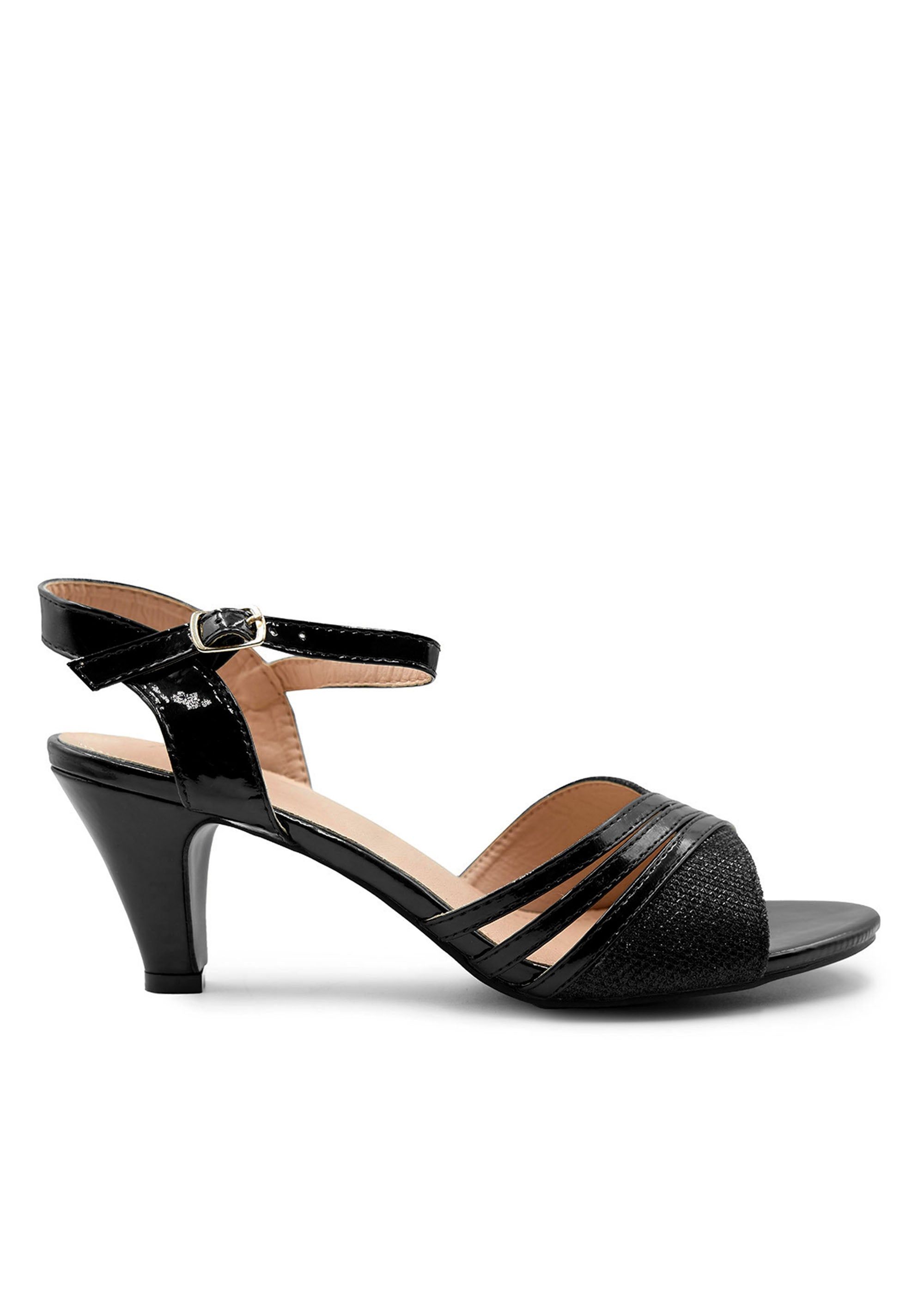 Where's That From Mirella' Wide Fit Low Block Heel Embellished Sandals