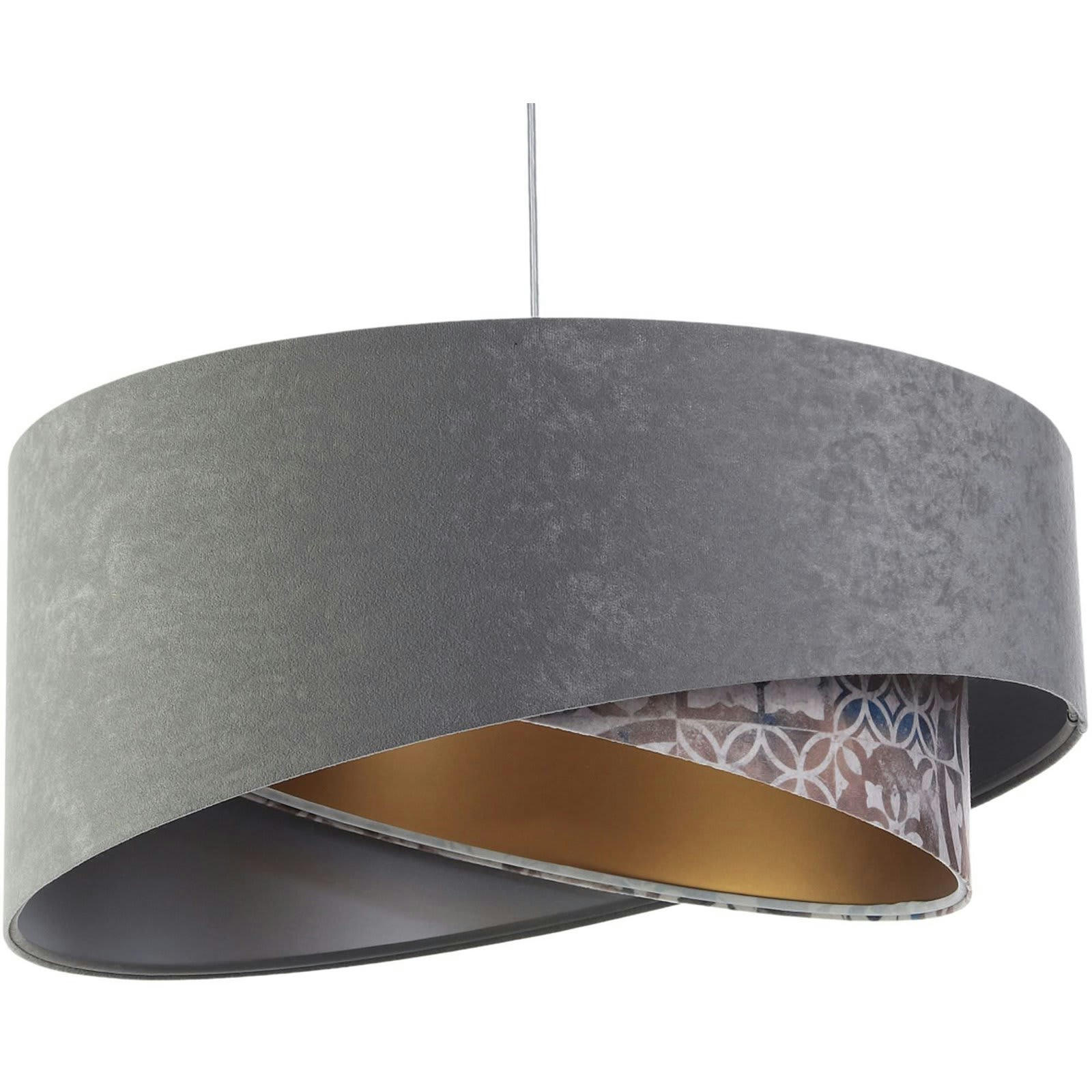 GALAXY - Suspension Tissu Gris 50x50x23 cm