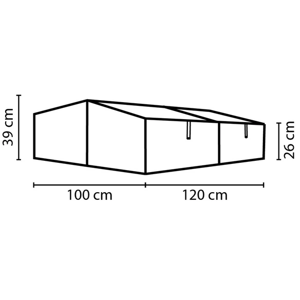 Frühbeet »Gaia 2X«, BxLxH: 102,3 x 120,5 x 38,9 cm, Aluminium