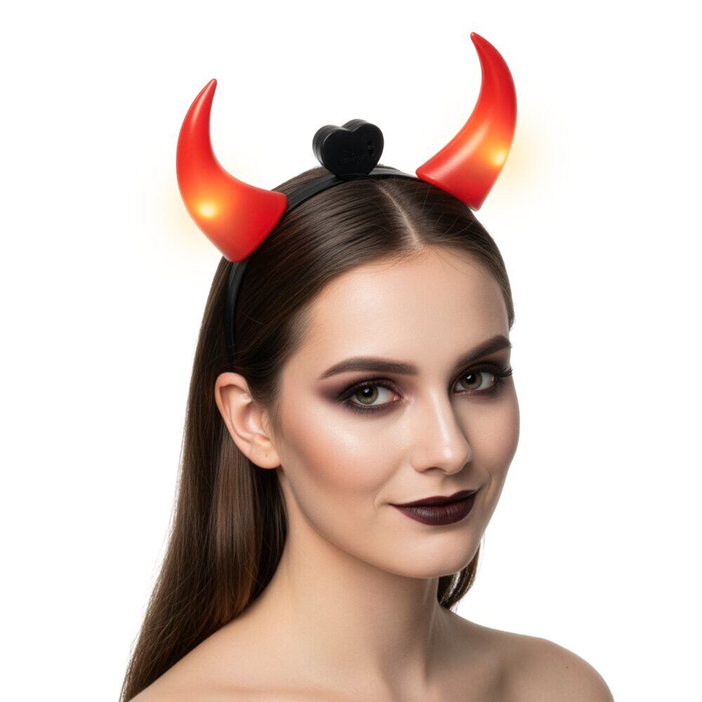 Serre-tête corne de diable lumineux
